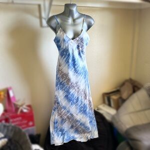 Blue printed dress